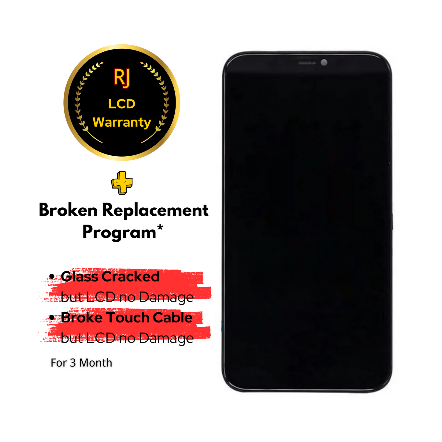 iPhone 15 Plus Incell LCD Assembly w/ Steel Plate