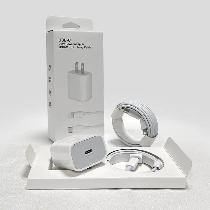 Type C to Lightning Cable And 20W Type C Power Adapter